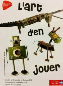 Affiche, Exposition l'Art d'en Jouer. Galerie Art et Liberté, Charenton