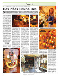 Article la dépêche photos à l'atelier Angèle riguidel